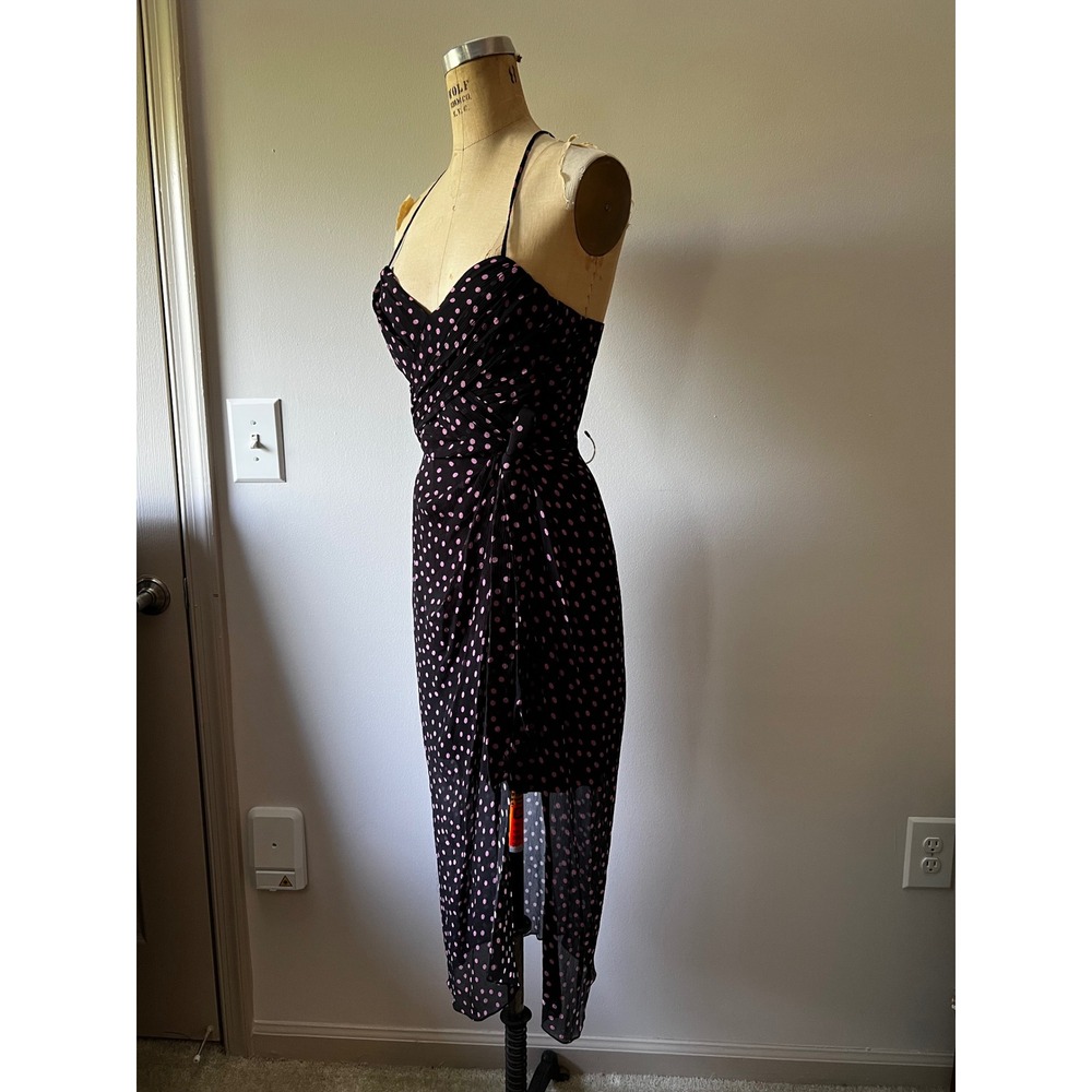 The Kooples Paris Silk Polka Dot Midi Romantic Whimsical Dress Fits US 6-8 - Picture 2 of 5